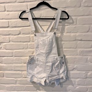 White Overalls Basic Denim Wax Jean